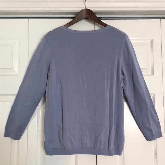 NWT Talbot sweater. Size 1Xp. Sky blue with dark navy blue nautical design. - Picture 3 of 12